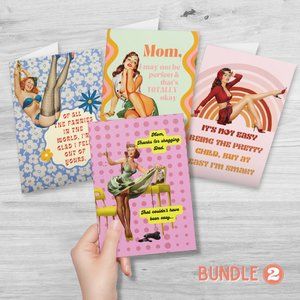 Sarcastic Mother's Day Card Bundle | Funny Mother's Day Cards, Set of 4 Cards